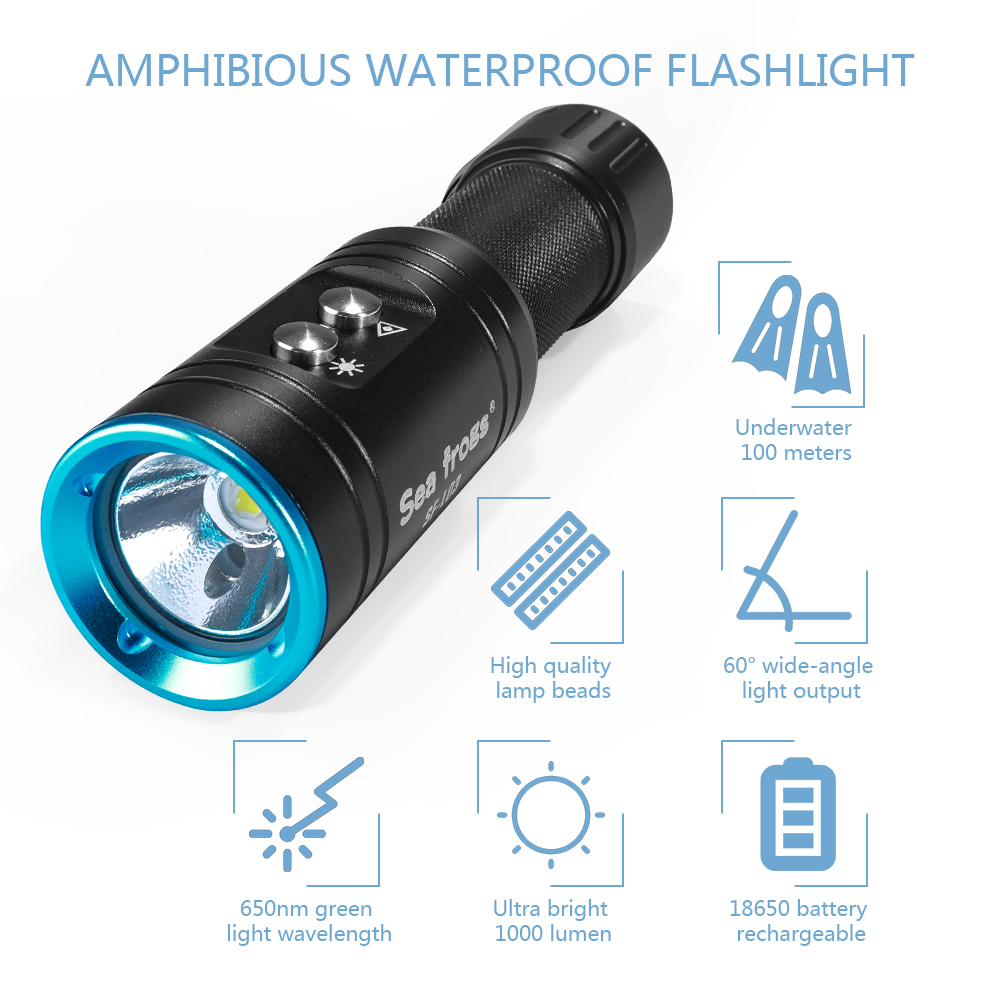 Seafrogs SF-L03 Dalış Feneri 1 - Underwater Flashlight incelemesi ve fiyatı